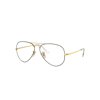 Ray Ban Aviator Optics Eyeglasses Arista Frame Clear Lenses Polarized 55-14 In Gold