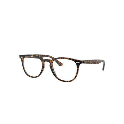 Ray Ban Rb7159 Eyeglasses Havana On Transparent Brown Frame Clear Lenses Polarized 52-20