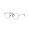 Ray Ban Hexagonal Titanium Optics Eyeglasses Demigloss Gunmetal Frame Clear Lenses Polarized 51-21 In Gunmetal