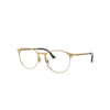 Ray Ban Rb6375 Optics Eyeglasses Gold Frame Clear Lenses Polarized 53-18 In Gold