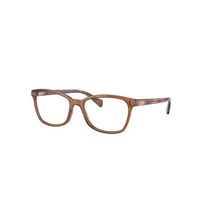 Ray Ban Rb5362 Optics Eyeglasses Transparent Brown Frame Clear Lenses Polarized 52-17