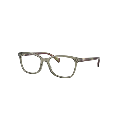 Ray Ban Rb5362 Optics Eyeglasses Striped Green Havana Frame Clear Lenses Polarized 52-17 In Striped Havana