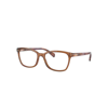 Ray Ban Rb5362 Optics Eyeglasses Transparent Brown Frame Clear Lenses Polarized 54-17 In Transparent Brown