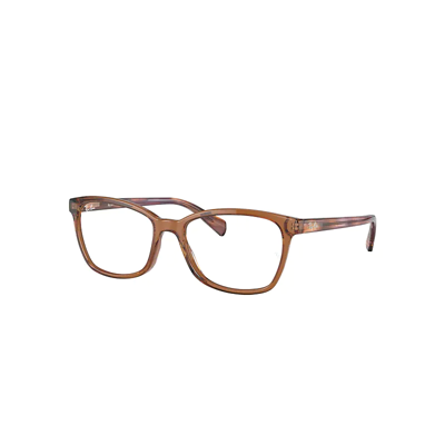 Ray Ban Rb5362 Optics Eyeglasses Transparent Brown Frame Clear Lenses Polarized 54-17