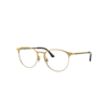 RAY BAN RB6375 OPTICS EYEGLASSES GOLD FRAME CLEAR LENSES POLARIZED 55-18