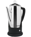 ELITE GOURMET STAINLESS STEEL 12-CUP AUTOMATIC COFFEE & TEA PERCOLATOR