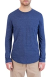 Goodlife Tri-blend Long Sleeve Scallop Crew T-shirt In  Navy