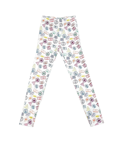 Mixed Up Clothing Toddler Girls Viaje Graphic Leggings In White