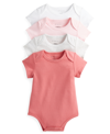 FIRST IMPRESSIONS BABY GIRLS BODYSUITS, PACK OF 4, CREATED FOR MACY'S