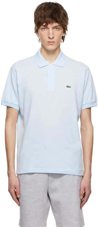 Lacoste Logo-patch Short-sleeve Polo Shirt In Light Blue