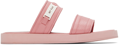 By Far 15mm Easy Leather Slide Sandals In Pink