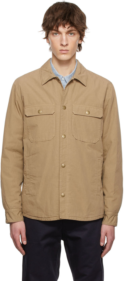 A.p.c. Beige Alex Jacket In Bac Beige Fonce