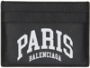 BALENCIAGA BLACK 'PARIS' CARD HOLDER