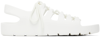 Bottega Veneta Women's Lace-up Rubber Sandals In White