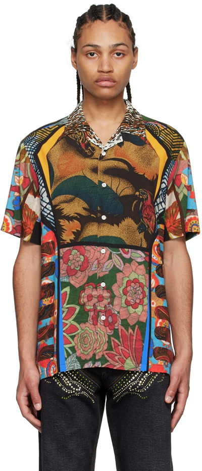 Phipps Floral-print Short-sleeved Bowling Shirt In Multicolour
