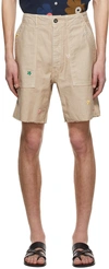 President's Beige Cotton Shorts