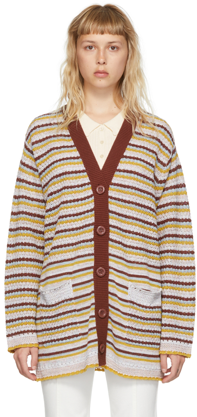 See By Chloé Multicolor Wool Cardigan In Rot