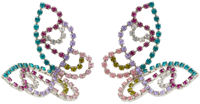 Area Multicolor Medium Butterfly Earrings In Multi/silver