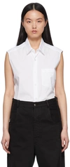 Ann Demeulemeester Amelie Sleeveless Shirt In 001 White