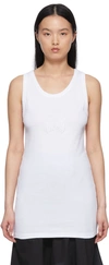 Ann Demeulemeester White Cotton Tank Top In 001 White