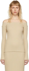 Chloé Beige Wool Sweater In 20m Pastel Pink
