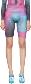 Sinead Gorey Multicolor Polyester Shorts In Purple/blue
