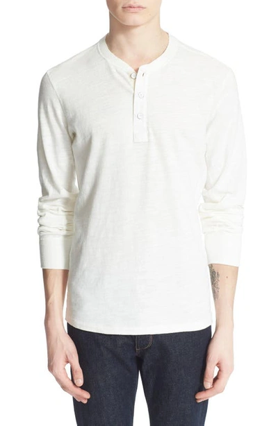 Rag & Bone Classic Slim Fit Henley In White