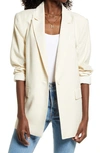 Open Edit Oversize Blazer In Ivory Dove