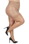 Memoi Plus Size Curvy Silky Sheer Control Top Pantyhose Mm-2240 In City Beige