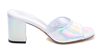 Paris Texas Anja Iridescent 70mm Mules In White