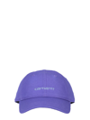 Carhartt Logo-embroidered Canvas Baseball Cap In Viola