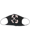 Off-white Painted Arrow Face Mask Owrg002f21fab002 In Black