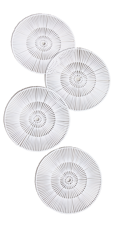 Kim Seybert Set Of 4 Spoke Placemats In White