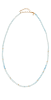 Ef Collection 14k Aquamarine Birthstone Necklace In 14k Yellow Gold