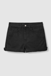 Cos Relaxed-fit Denim Shorts In Black