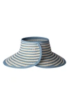 Eric Javits Brooke Visor In Blue Mix