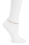 Shymi Rainbow Cubic Zirconia Tennis Anklet In Gold Multi