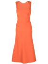 STELLA MCCARTNEY SQUARE-NECK SLEEVELESS FLARED DRESS