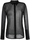 Sapio Embroidered Fabric Shirt - Atterley In Black