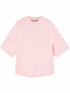 Palm Angels Women Classic Logo Over Tee Blossom In Pink