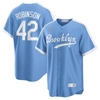 NIKE NIKE JACKIE ROBINSON LIGHT BLUE BROOKLYN DODGERS ALTERNATE COOPERSTOWN COLLECTION PLAYER JERSEY