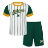 OUTERSTUFF TODDLER WHITE/GREEN OAKLAND ATHLETICS POSITION PLAYER T-SHIRT & SHORTS SET