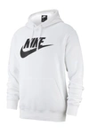 Nike Sportswear Club Fleece Logo Hoodie In White/ Black