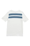 Nordstrom Rack Kids' Graphic Print T-shirt In Grey Fog- Navy Stripe