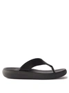 Ancient Greek Sandals Charys Leather Thong Sandals In Black