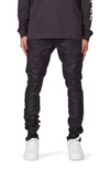 Purple Men's P001 Black Resin Skinny Jeans In Blackest Wax