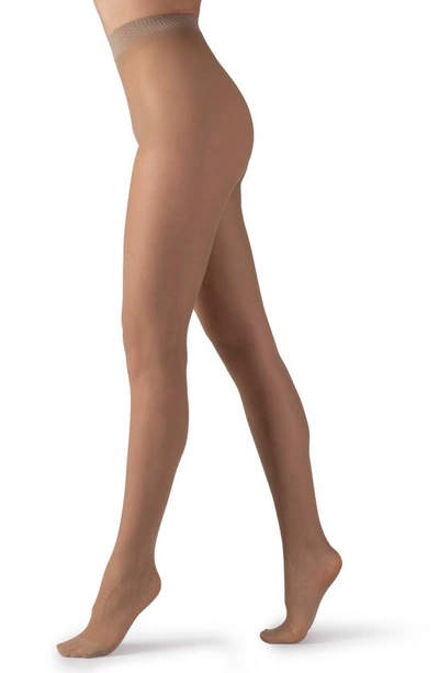 Lechery Italian Made Velvety Silk 20 Tights In Natural