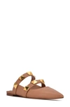 Nine West Dua Pointed Toe Flat In Medium Natural Leather
