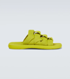 Bottega Veneta Green Intrecciato Slides In Kiwi
