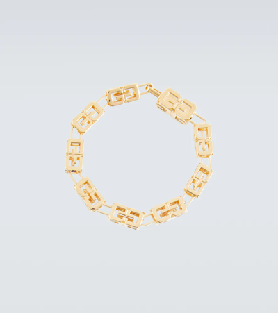 Givenchy G Cube Gold Tone Bracelet In Golden Yellow